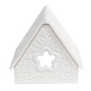 Waxinelichthouder huis 8x8x8 cm