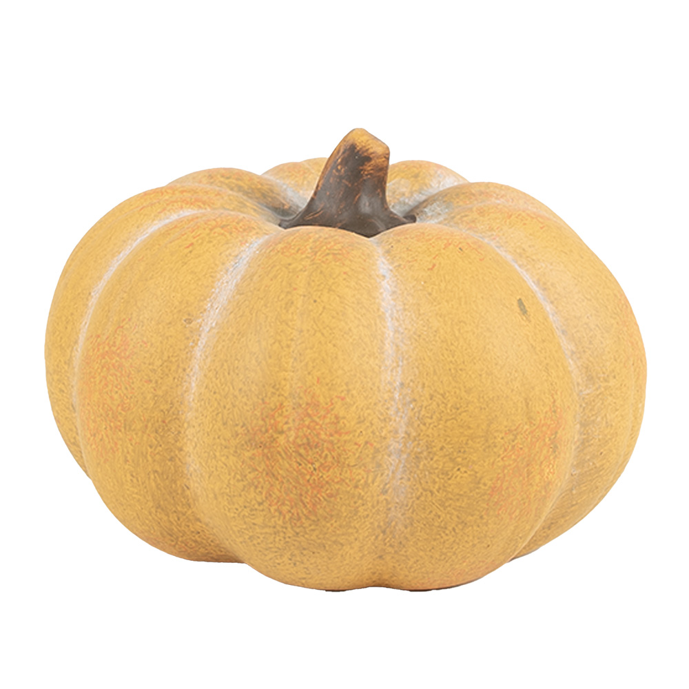 [6CE1759] Décoration Citrouille Jaune Marron Ø 15x10 cm