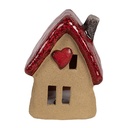 Decoration House Brown Red 10x8x13 cm