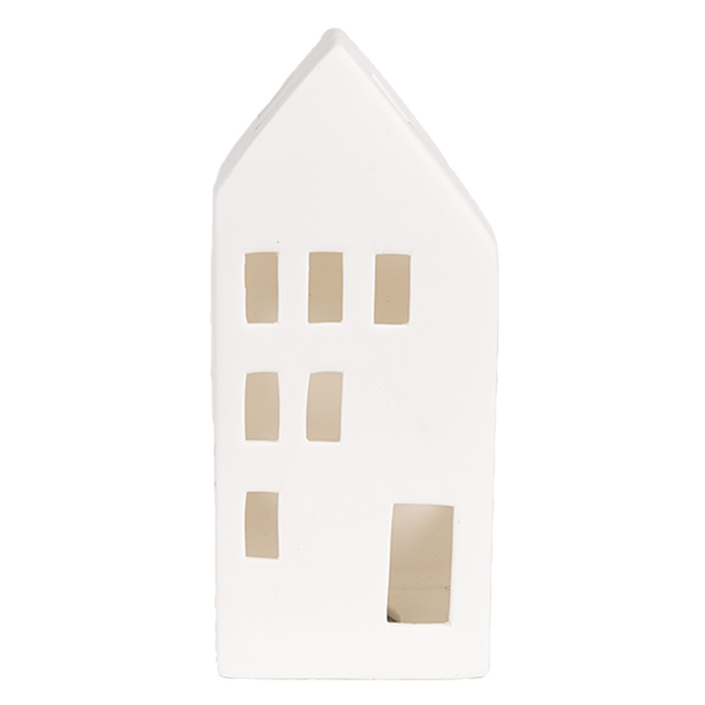 [6CE1793] Decoratie huisje met LED 7x6x15 cm