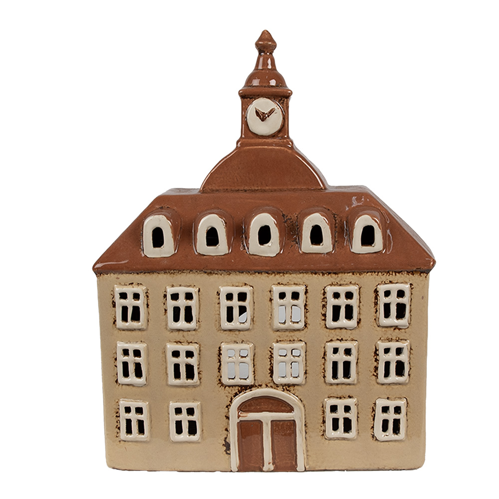 Waxinelichthouder huis 20x10x26 cm