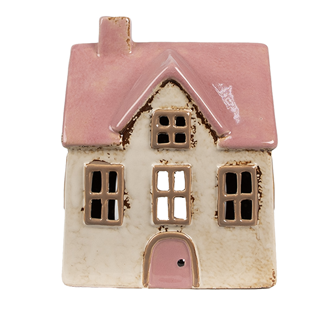 Waxinelichthouder huis 13x10x16 cm