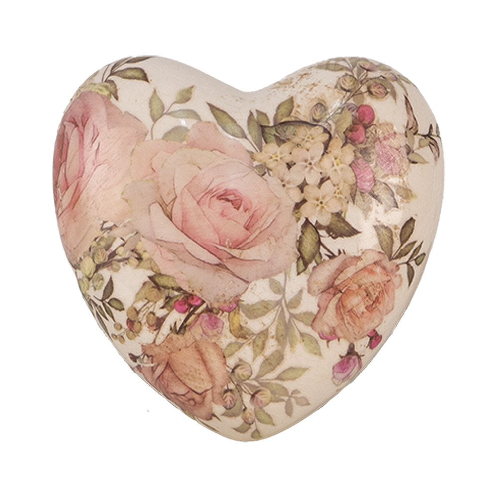 [6CE1916] Decoratie hart 11x11x4 cm