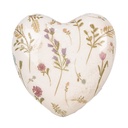 Deko Herz Beige Rosa 11x11x4 cm