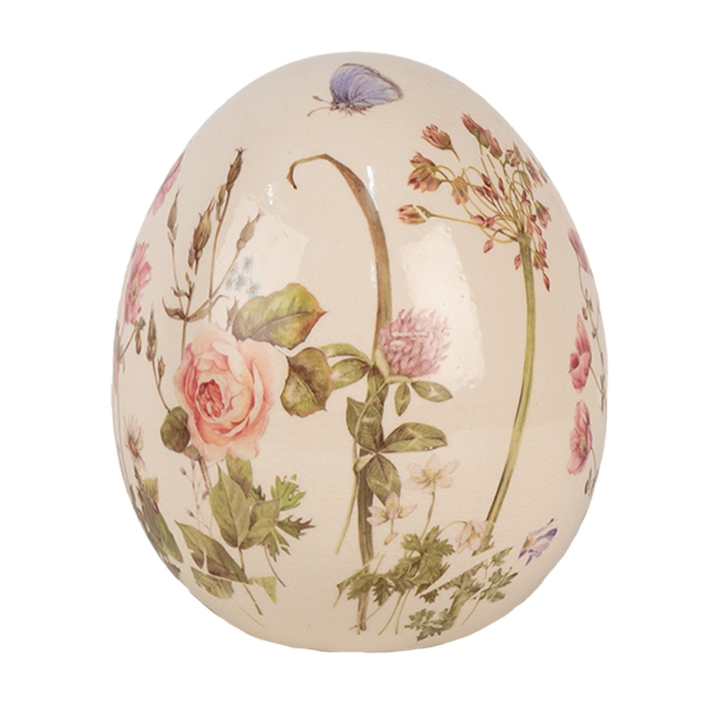 [6CE1918L] Décoration uf Beige Rose Ø 14x16 cm