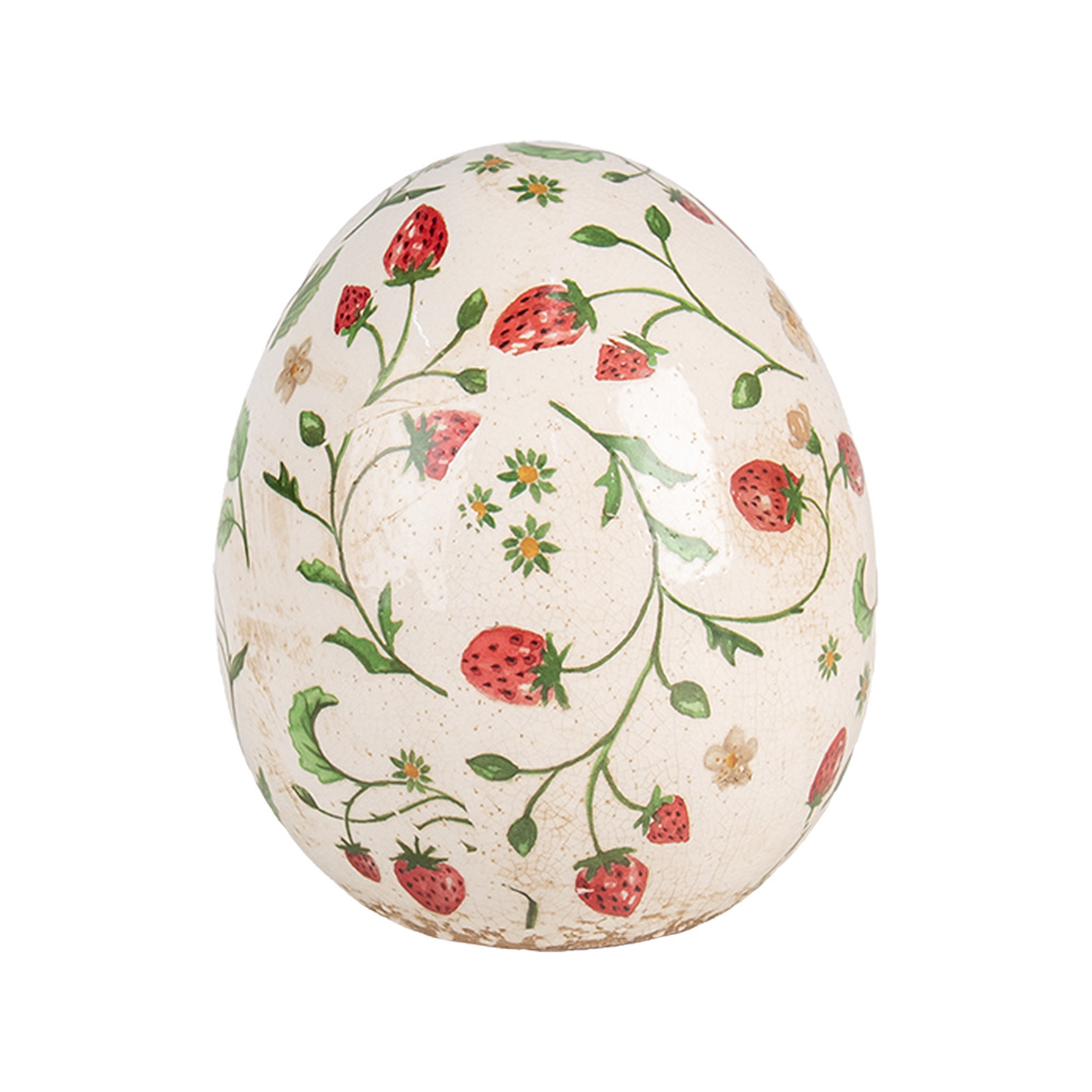 [6CE1919L] Décoration uf Beige Rouge Ø 14x16 cm