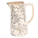 Decorative Pitcher Beige Grey 16x11x20 cm