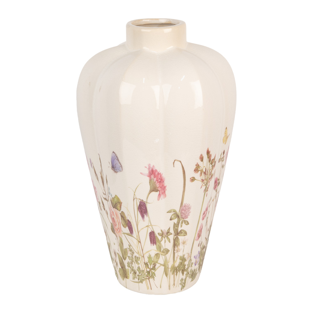 [6CE1938L] Vase Beige Rosa Ø 24x40 cm