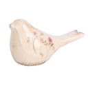 Décoration Oiseau Rose Beige 16x7x9 cm