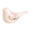 Decoration Bird Beige Pink 22x9x12 cm