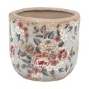 Blumentopf für Innen Grau Rosa Ø 14x13 cm