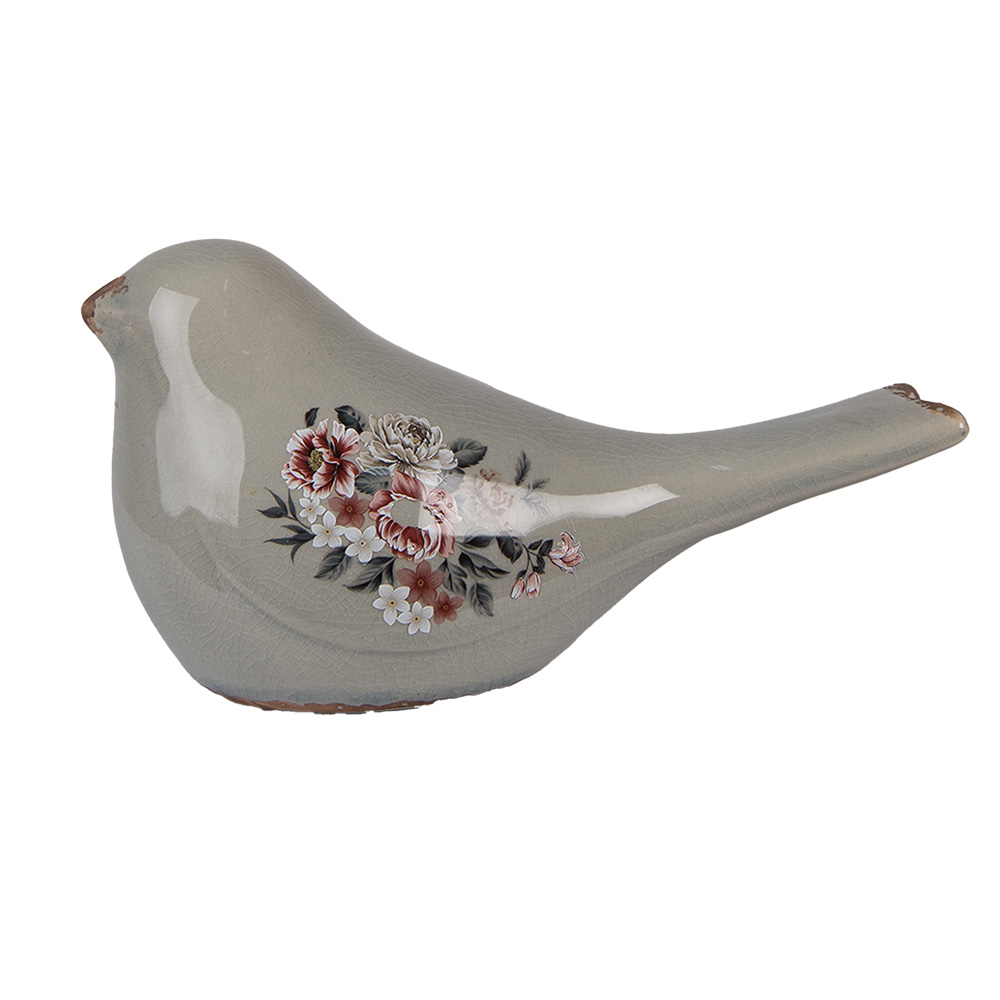 [6CE1969L] Decoratie vogel 25x10x13 cm