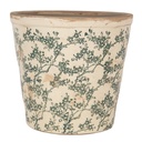 Pot de fleurs d'intérieur Beige Vert Ø 21x20 cm