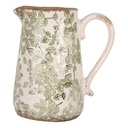 Decorative Pitcher Beige Green 21x15x23 cm
