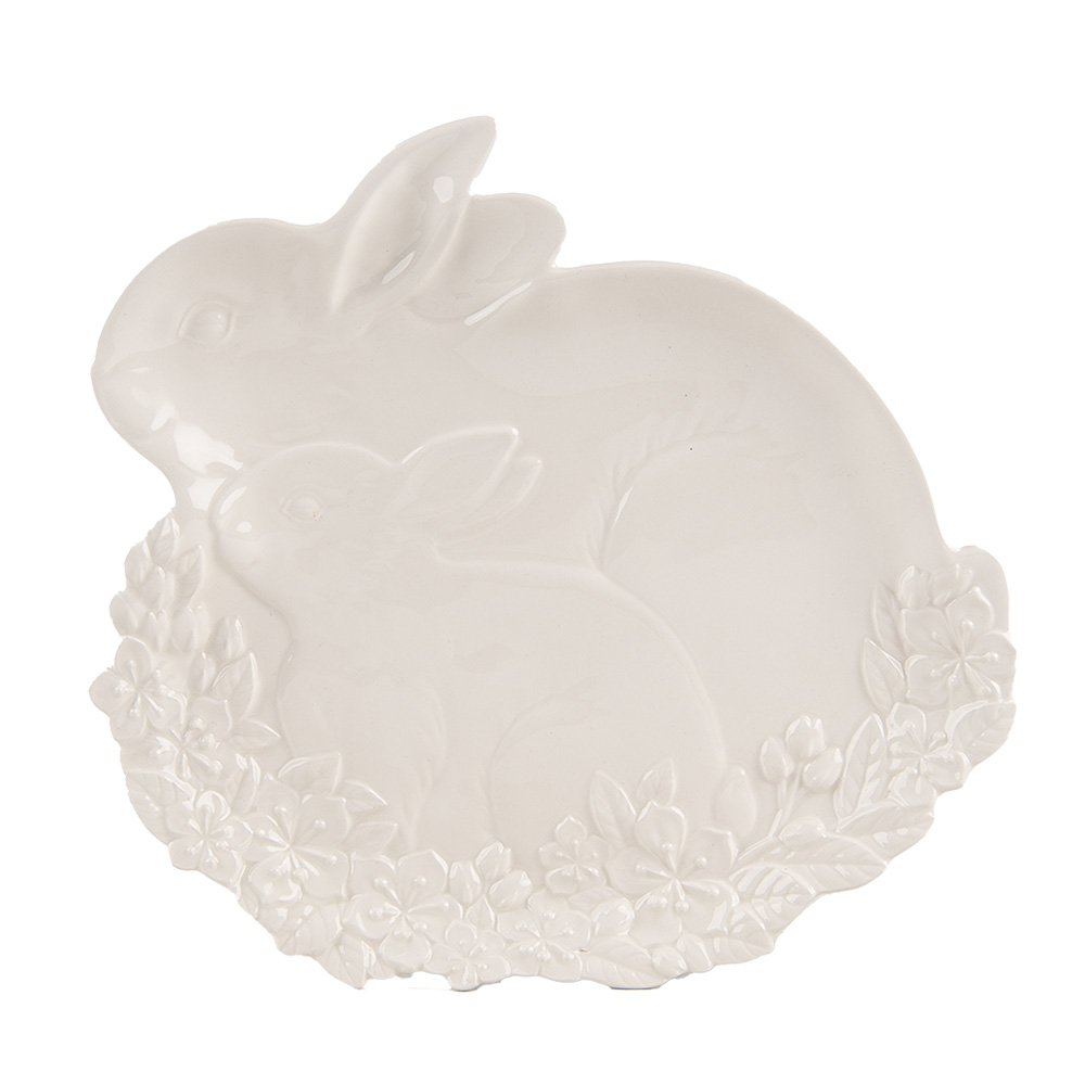 [6CE2037] Plat de service Blanc 23x24x2 cm