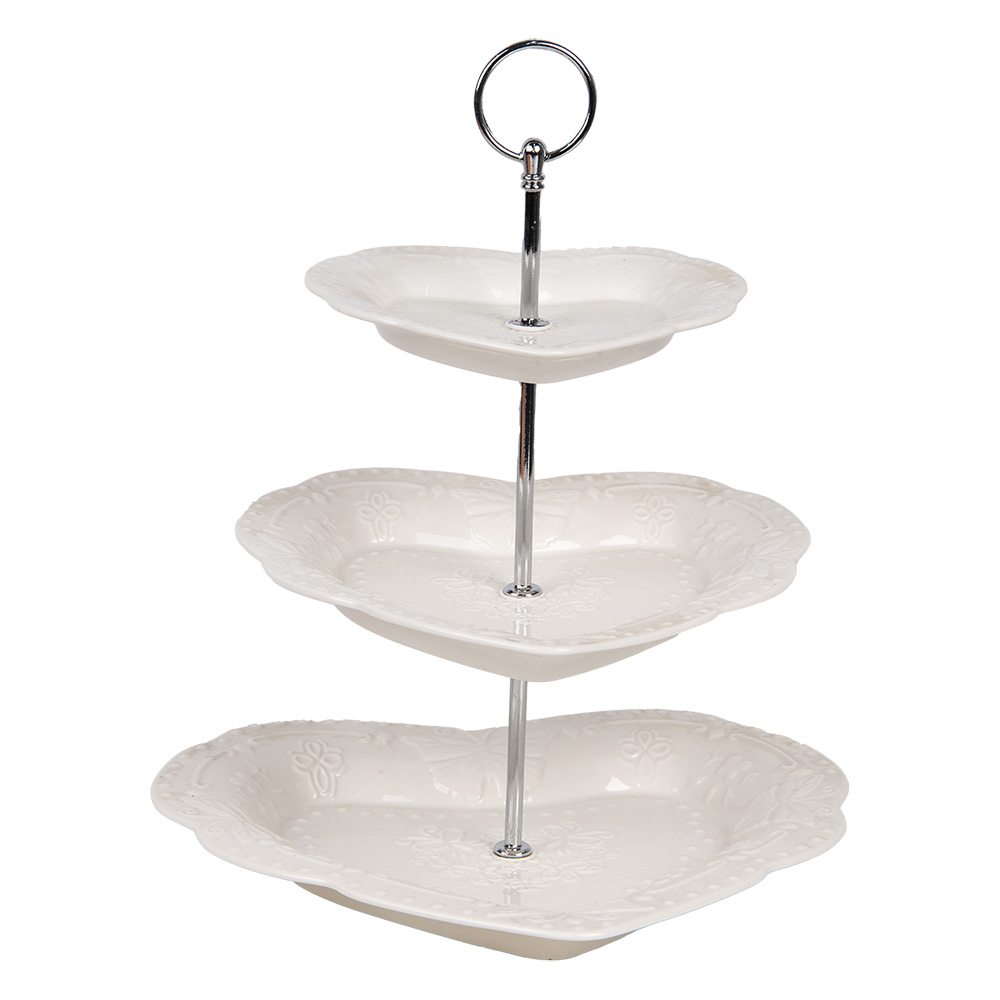[6CE2048] Étagère 2 niveaux Blanc Ø 26x31 cm