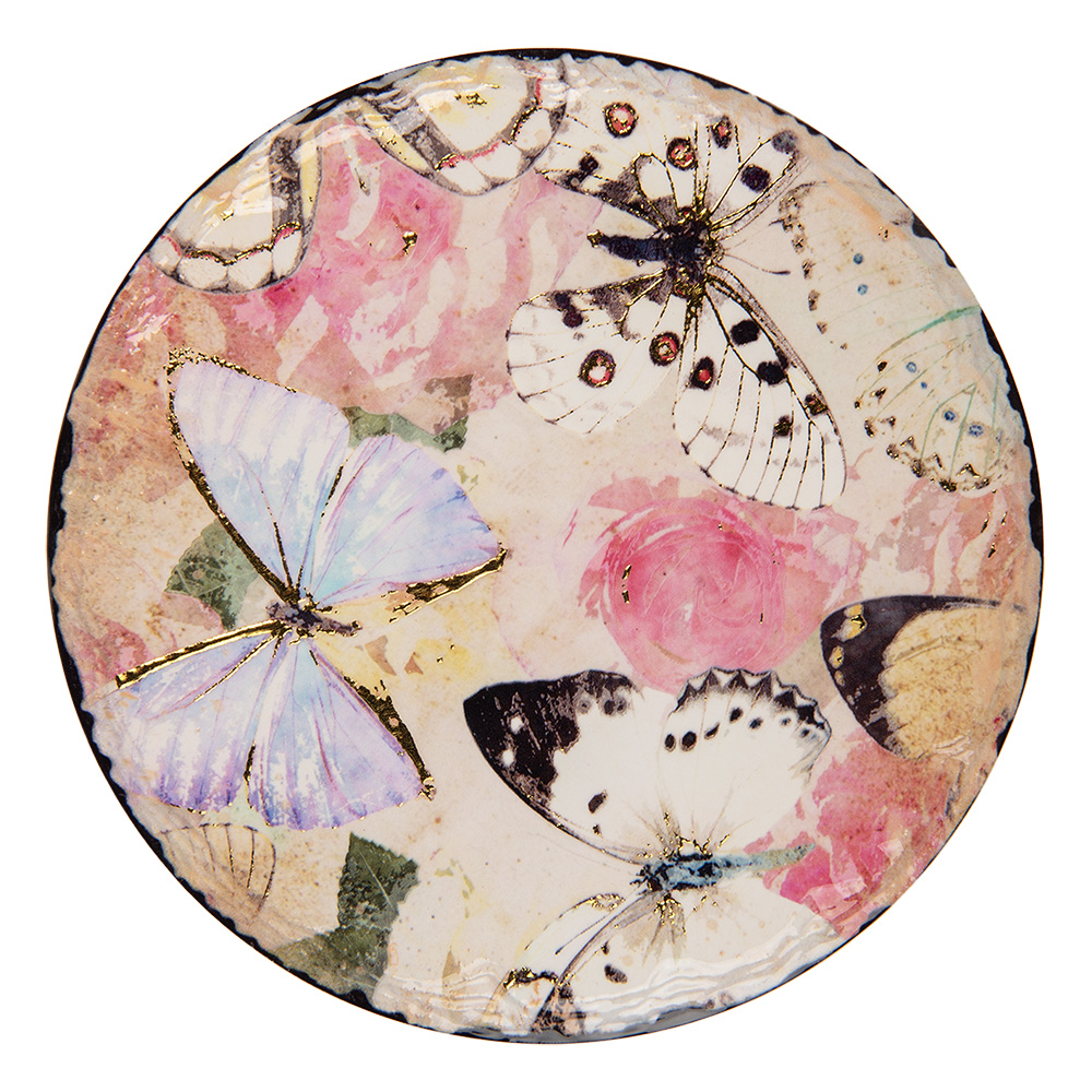[6CE2054] Pfannenuntersetzer Beige Rosa Ø 16x1 cm