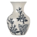 Vase White Blue Ø 10x16 cm
