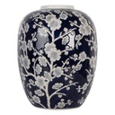 Vase Blue White Ø 24x30 cm