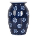 Vase Blue White Ø 10x15 cm