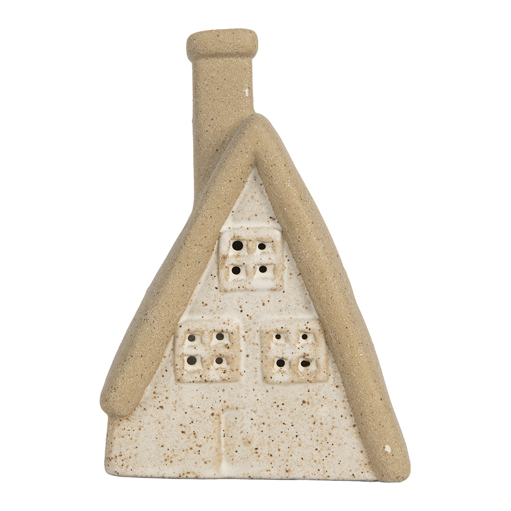 [6CE2174M] Décoration Maison avec LED Beige 15x10x21 cm