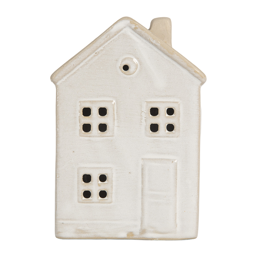 [6CE2182] Decorazione Casa con LED Bianco Beige 8x5x12 cm
