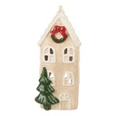 Decoration House Beige Green 9x8x20 cm