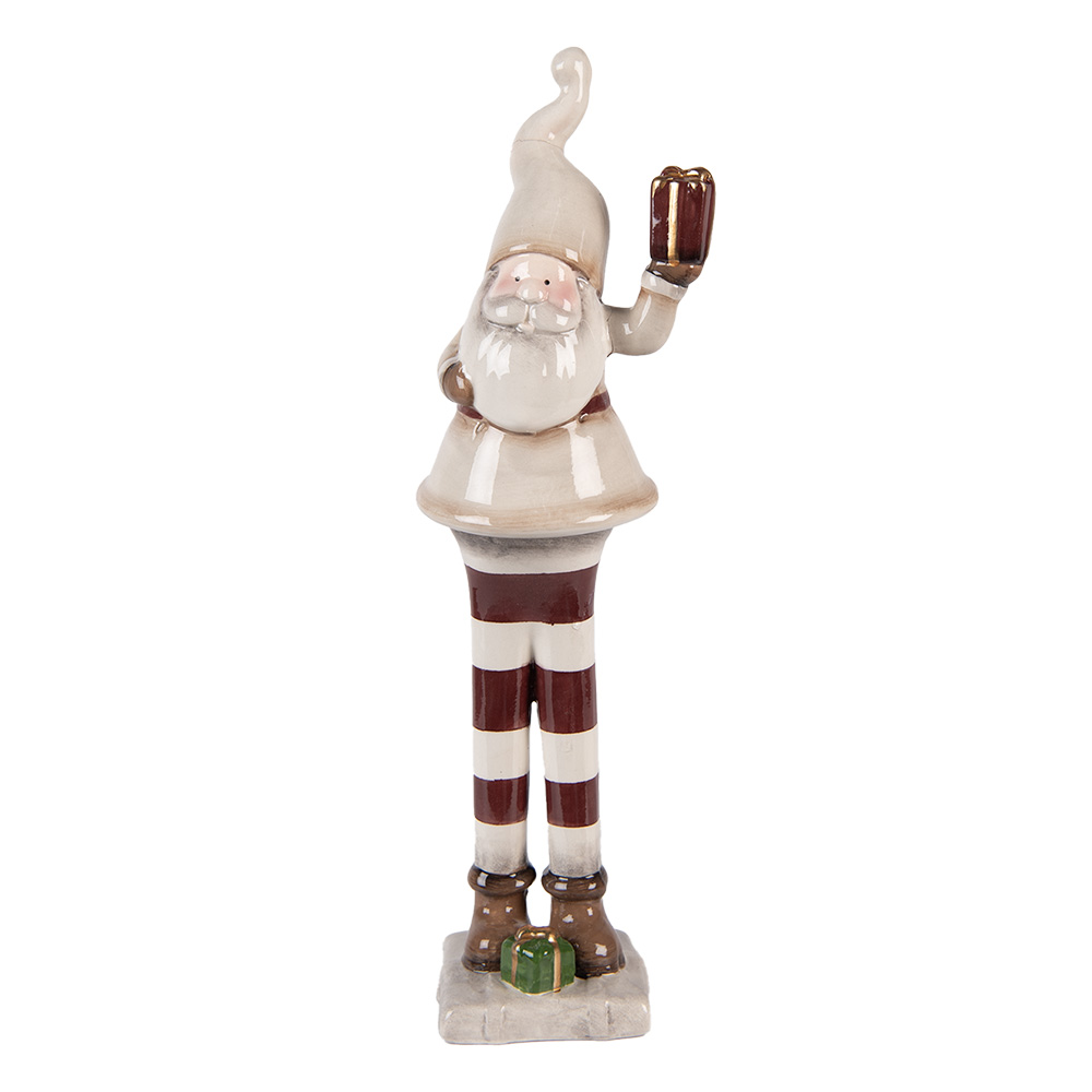 [6CE2252] Decoratie kerstman 9x8x30 cm