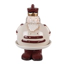 Plat de décoratif avec couvercle Beige Rouge Ø 17x25 cm