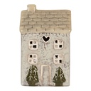 Waxinelichthouder huisje 9x8x15 cm