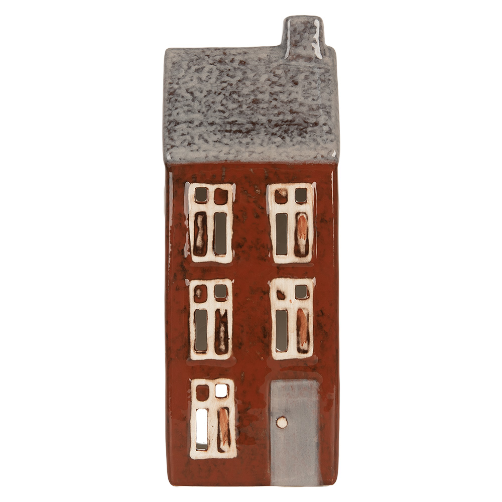 [6CE2295] Waxinelichthouder huisje 10x7x26 cm