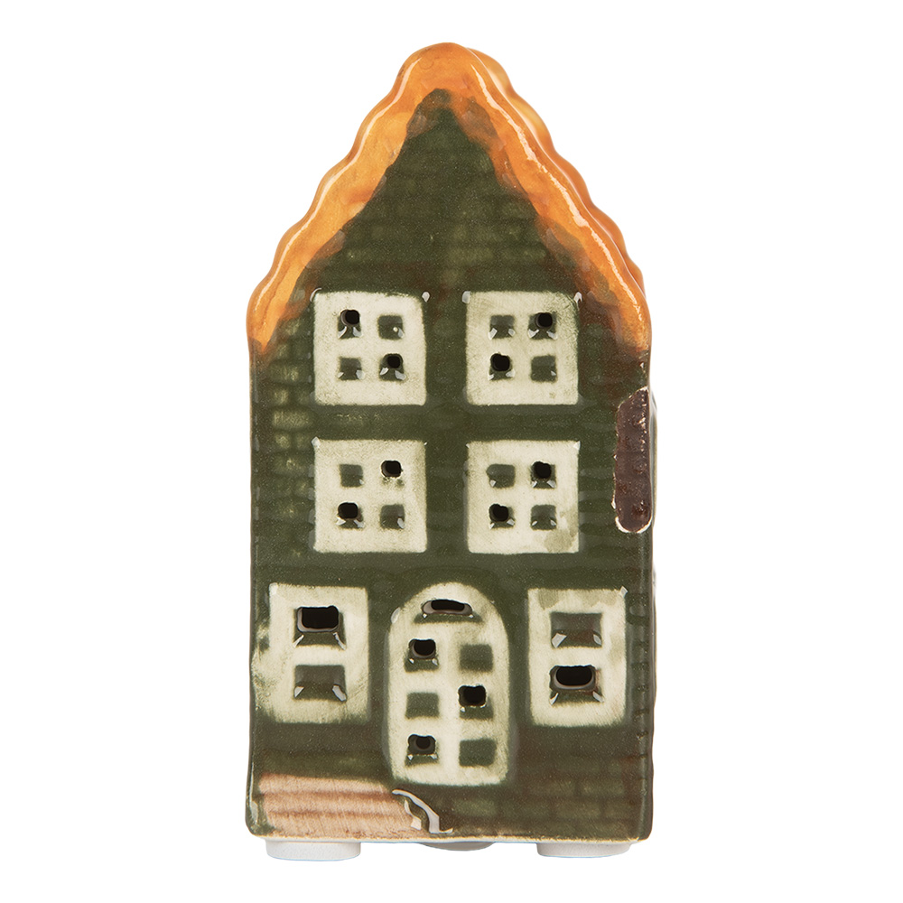 [6CE2300] Décoration Maison avec LED Vert Orange 4x4x8 cm