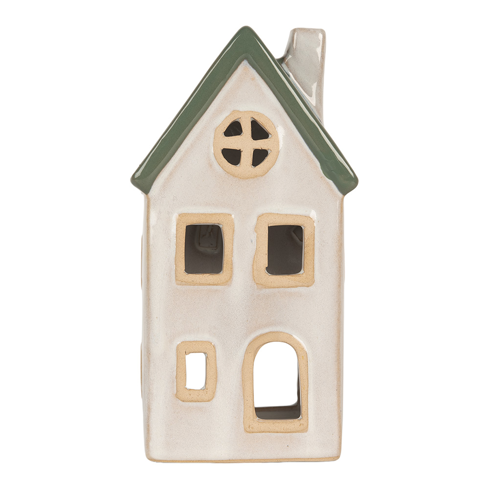 [6CE2311] Waxinelichthouder huisje 9x8x18 cm