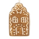 Decoration pendant House Brown White 4x4x6 cm