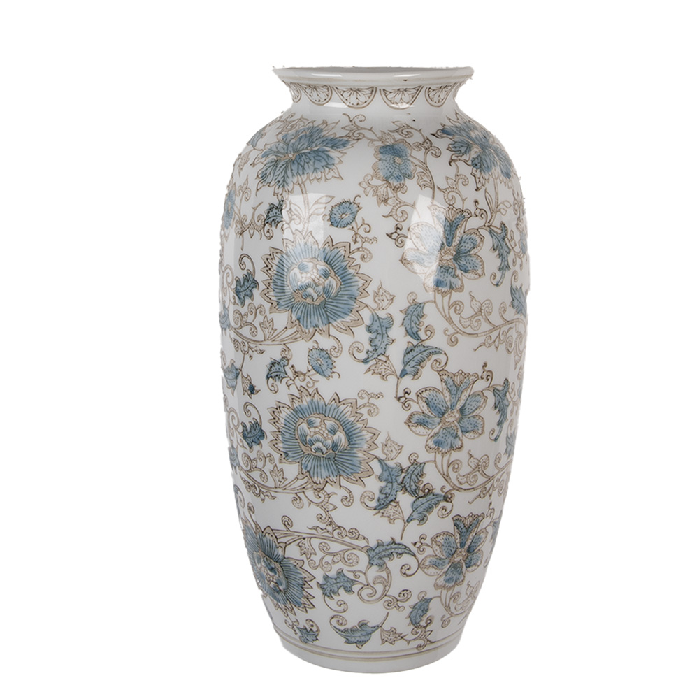 [6CE2373] Vase suspendu Blanc Vert 19x10x38 cm