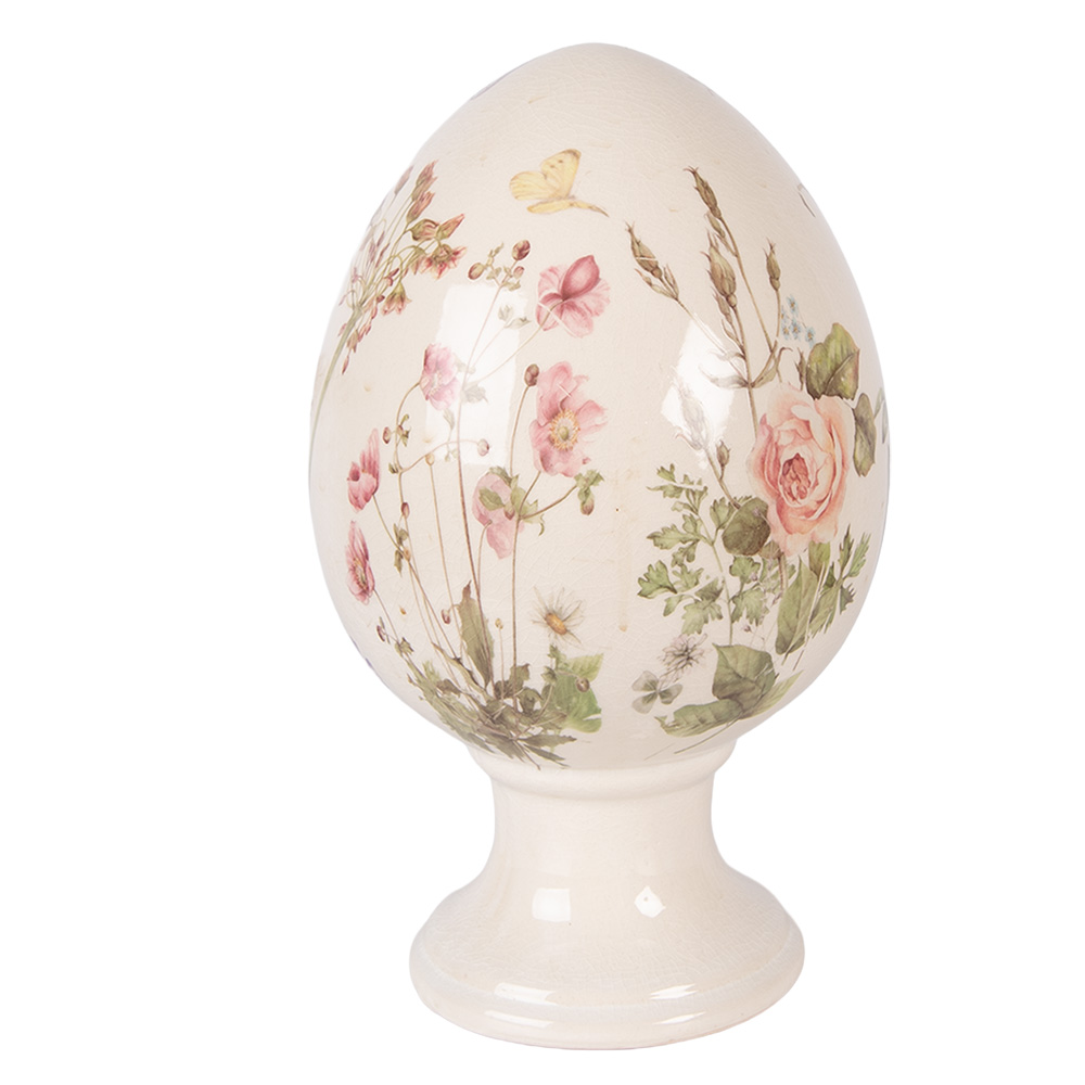 [6CE2401XL] Decoratie ei op voet Ø 17x28 cm
