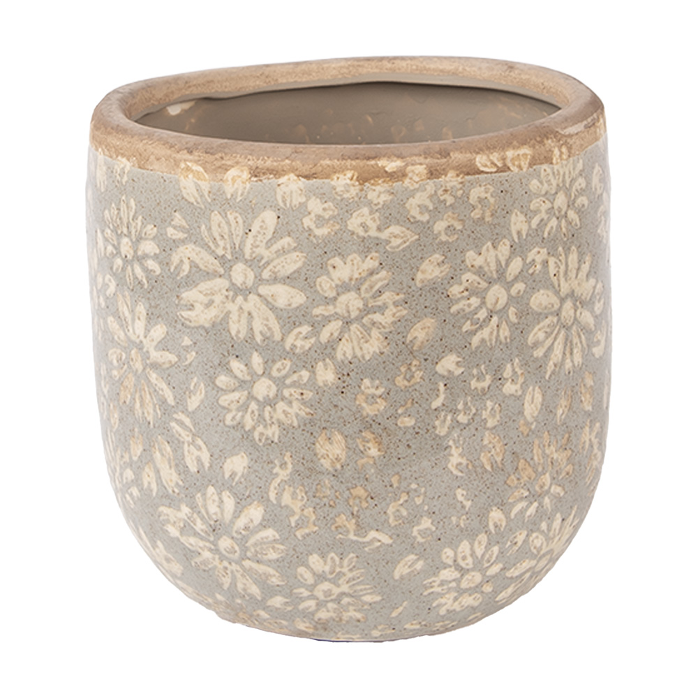 [6CE2409M] Decoratie bloempot Ø 14x13 cm