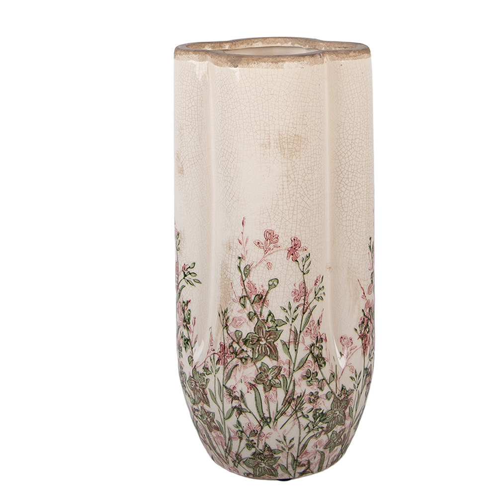 [6CE2416M] Vase Beige Green Ø 15x30 cm