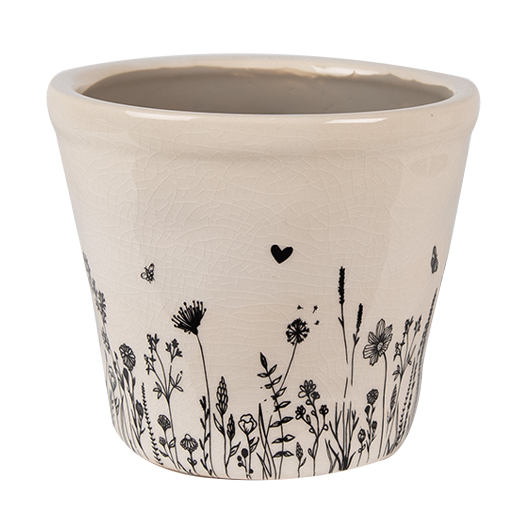 [6CEFAF0001S] Decoratie bloempot Ø 12x11 cm