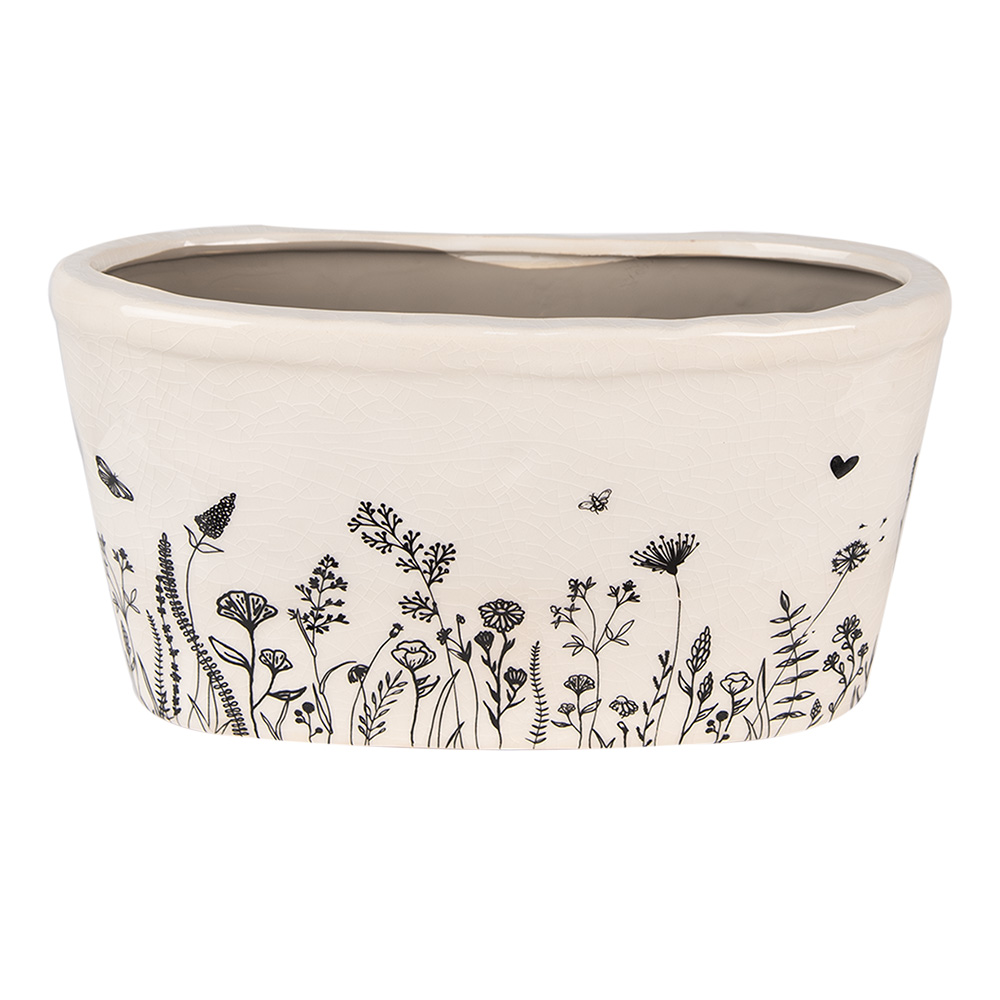 Decoratie bloempot 27x13x14 cm