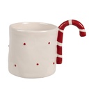 Becher Beige Rot 14x9x10 cm / 325 ml