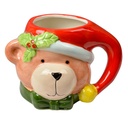 Mug Brown Red 15x10x11 cm / 525 ml