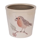 Pot de fleurs d'intérieur Beige Marron Ø 17x16 cm
