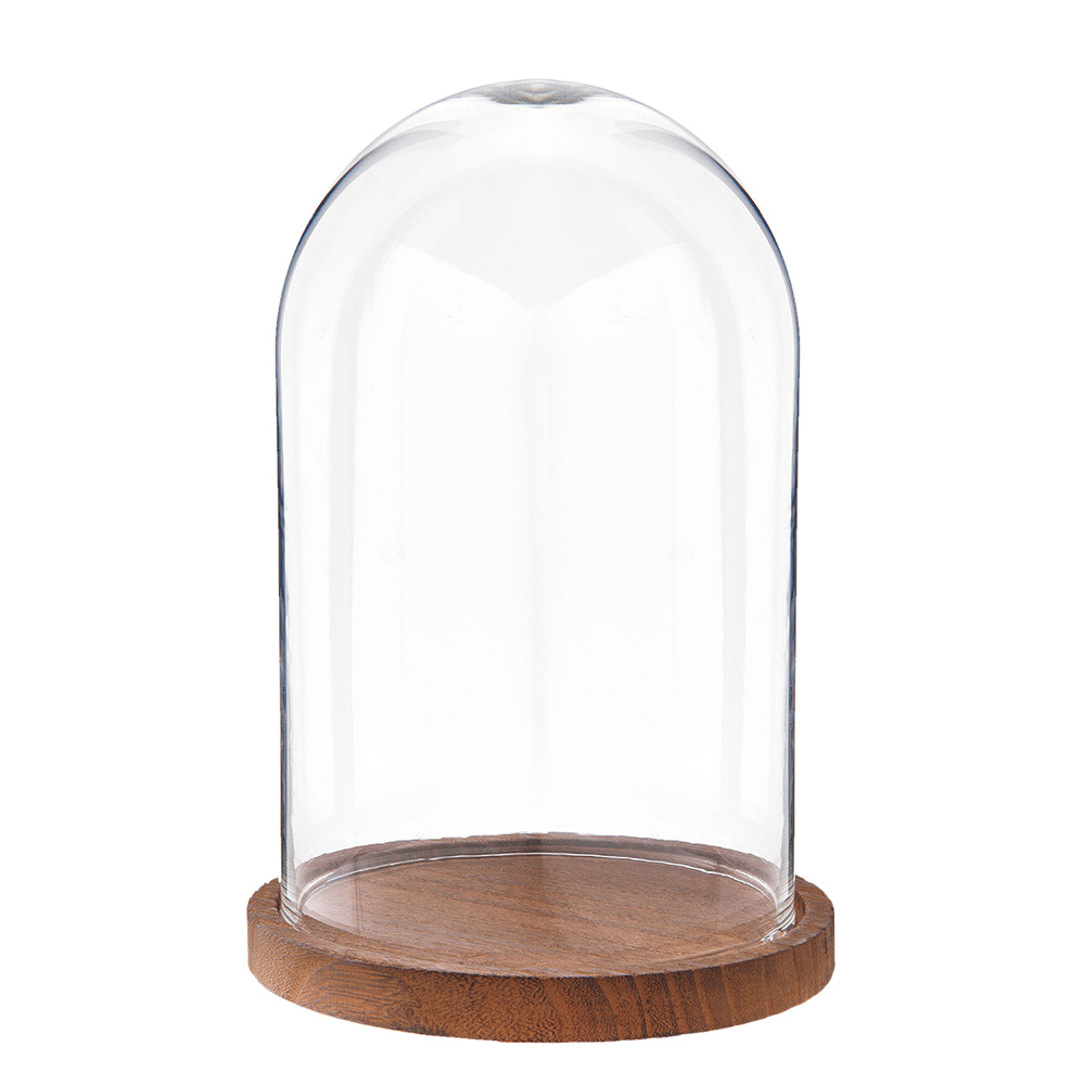 [6GL1945] Cloche en Verre Transparent Ø 17x25 cm