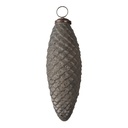 Boule de Noël XL Gris Ø 6x17 cm