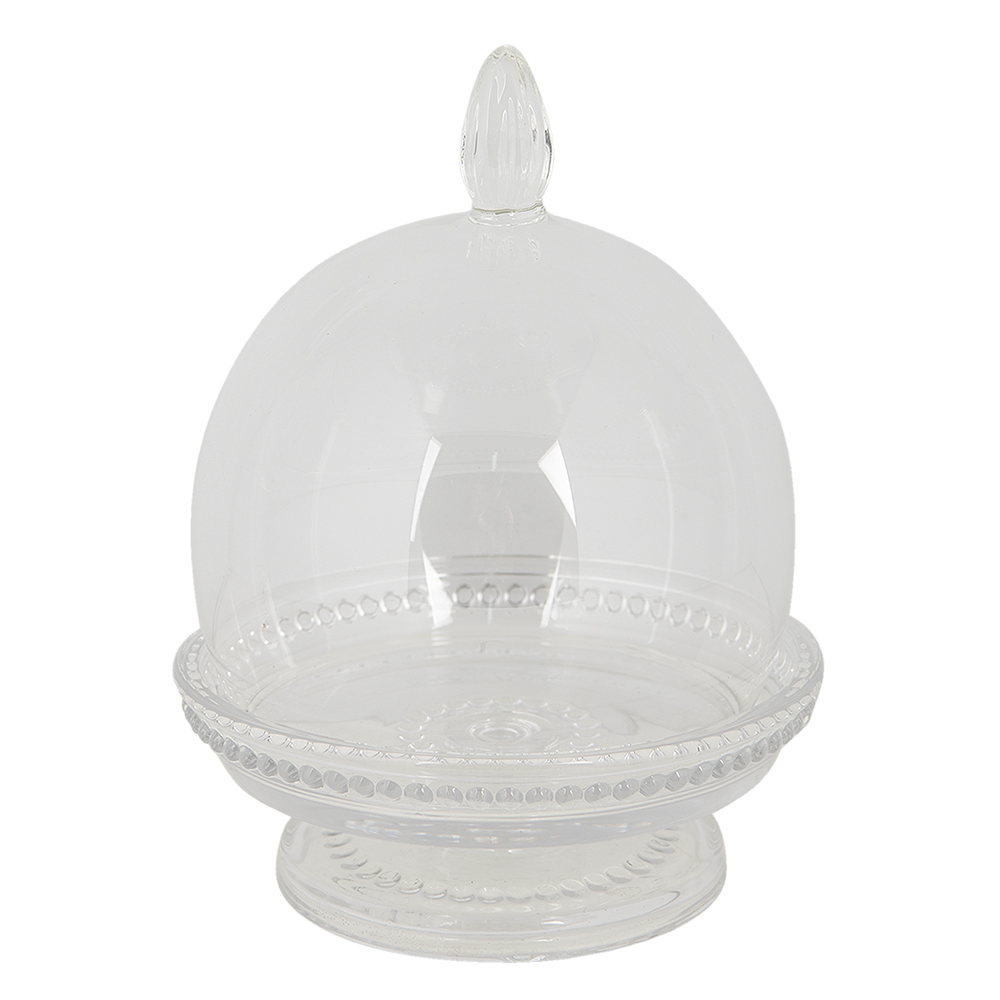 [6GL3380] Cloche en Verre Transparent Ø 12x17 cm