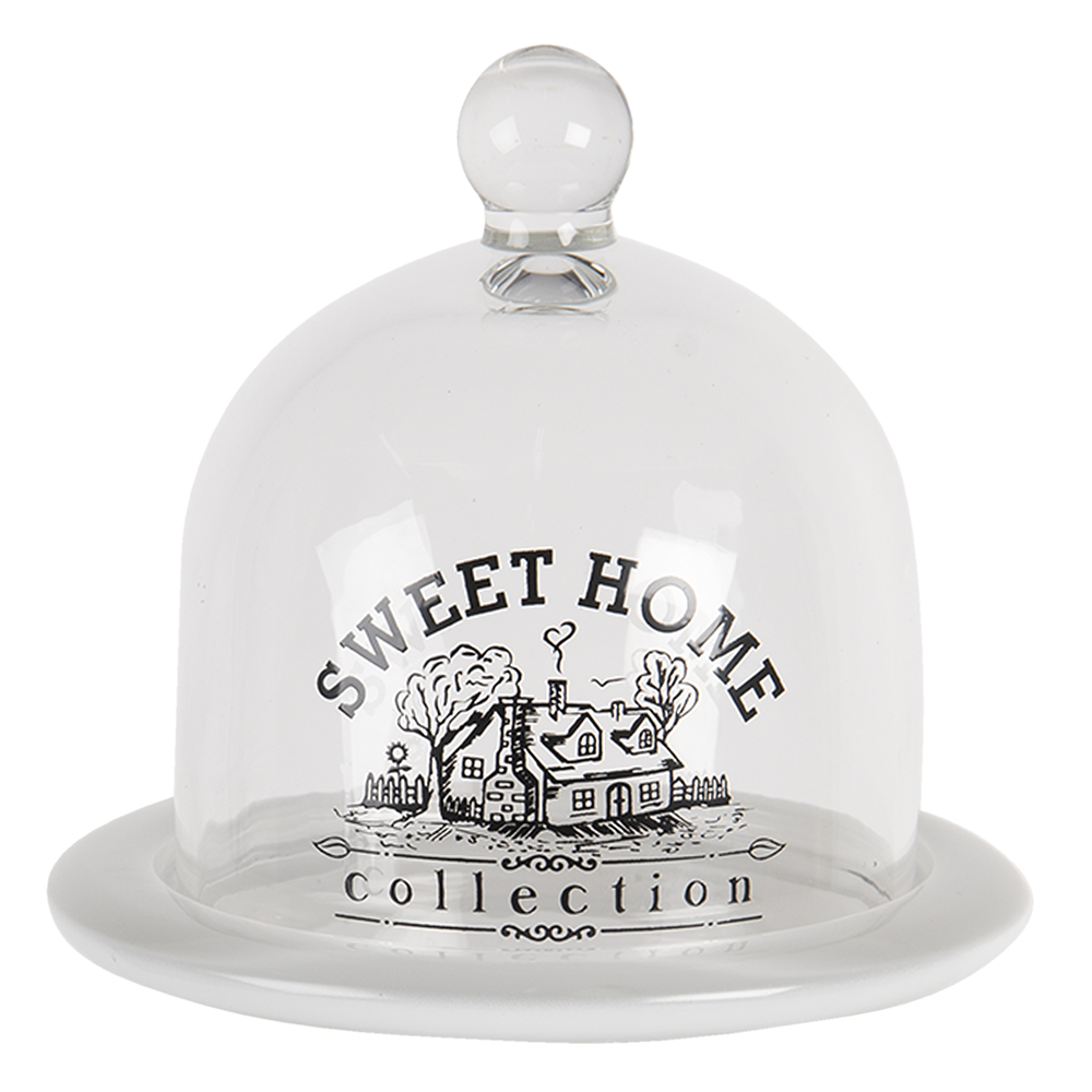 [6GL3409] Glass Cloche Transparent Ø 12x12 cm