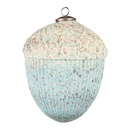 Boule de Noël XL Secousse Marron, Turquoise Ø 15x20 cm