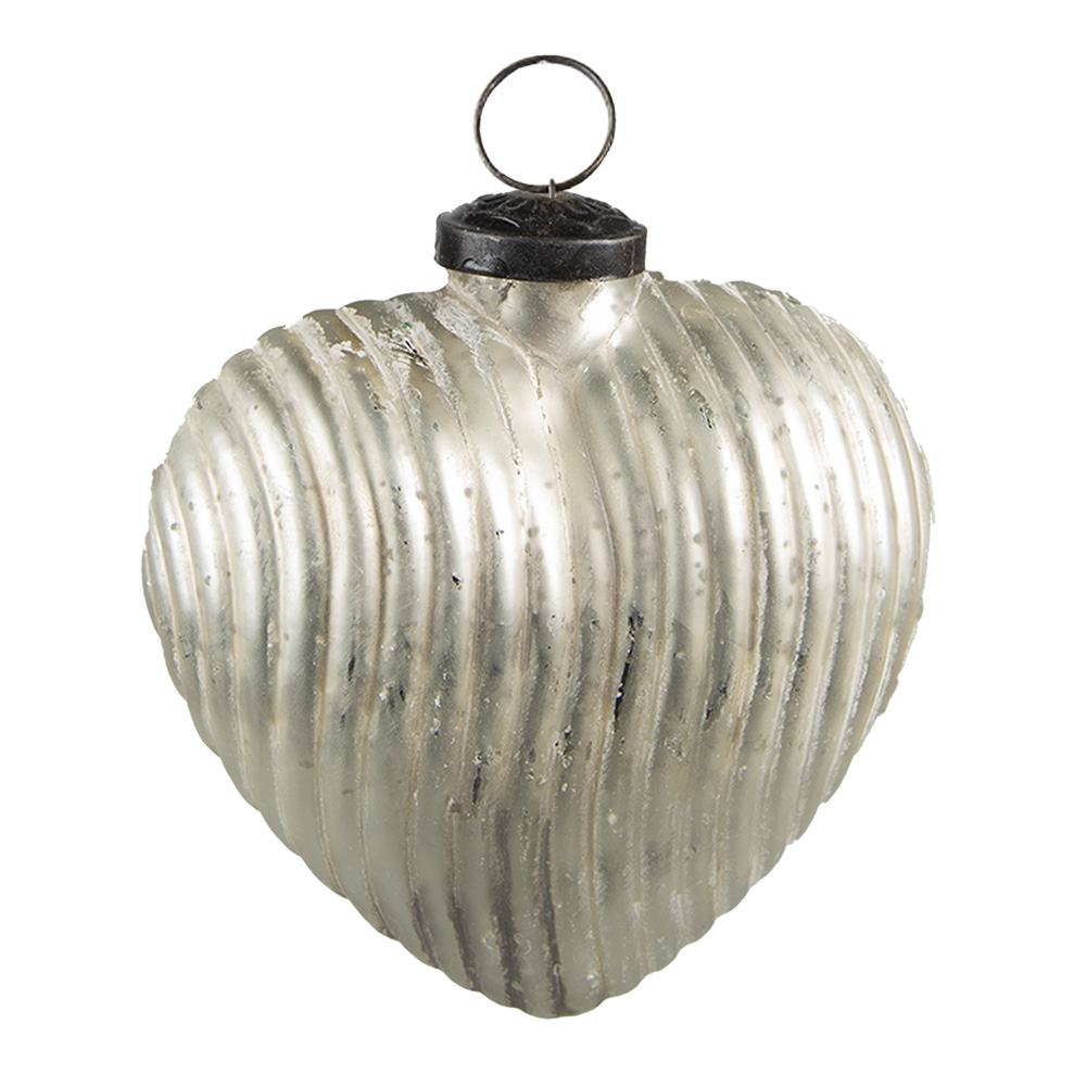 [6GL3879] Palla di natale Argento 11x5x12 cm