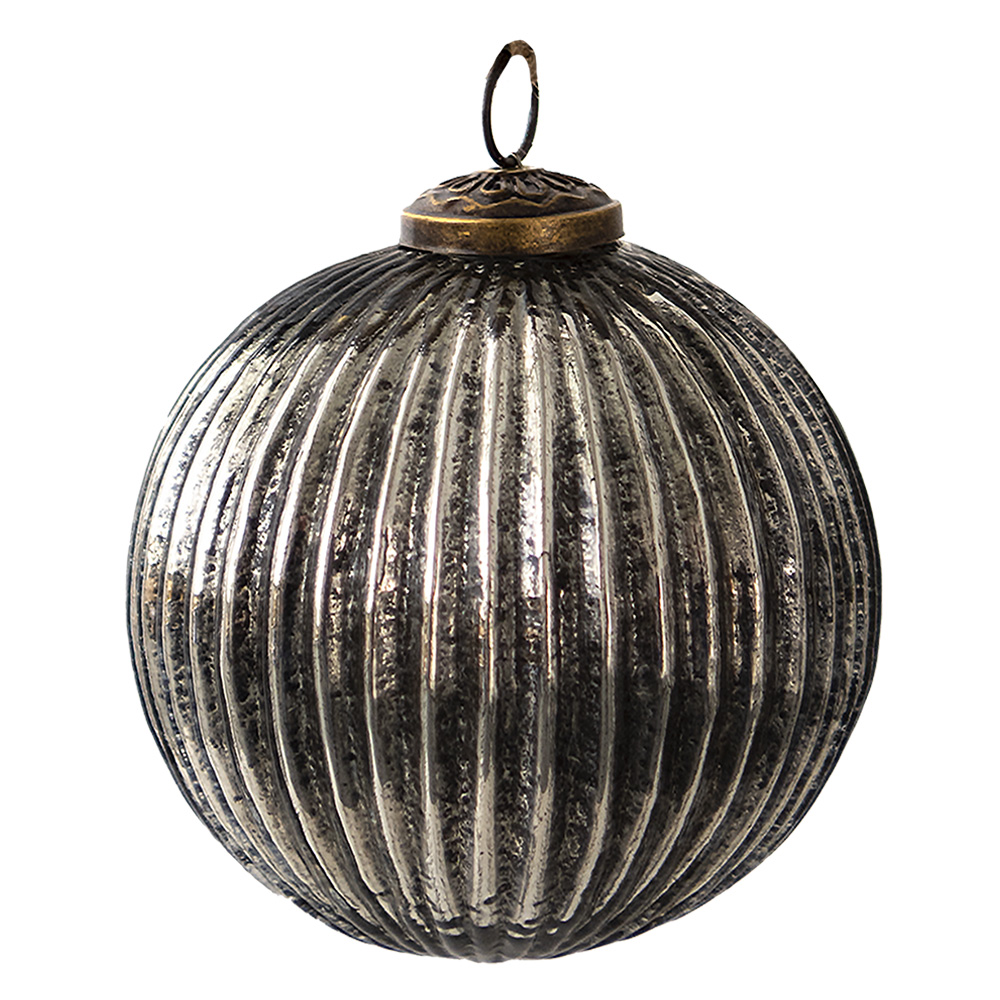 [6GL3908] Boule de Noël Noir Ø 10x10 cm